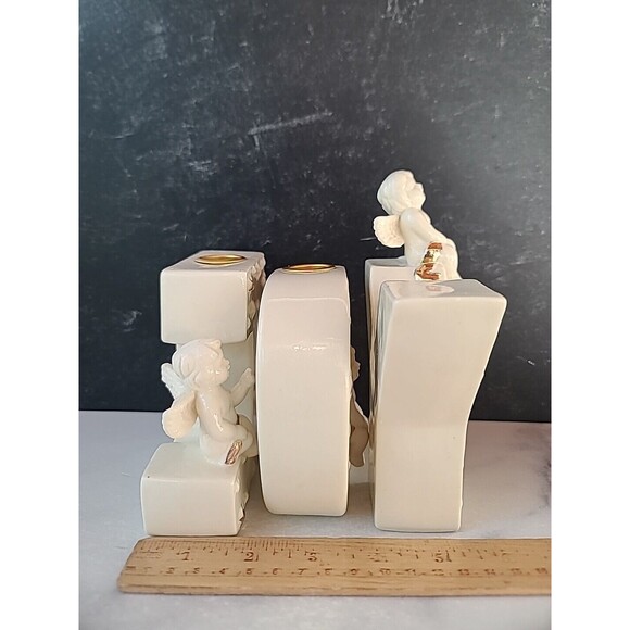 Ceramic Joy Candle Holders 3 Piece Set - Picture 5 of 10